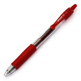 Pilot G-2 Gel Ink Ballpoint Pen, Extra Fine Point, 0.5mm, Red