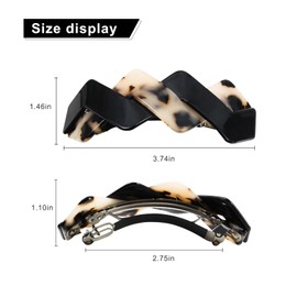 Mistofu 3 Pcs Hair Barrettes for Women Hair Clips Womens Hair Accessories Large French Hair Pin Retro Hair Clasp Accessories for thick hair-1t (mahua25)