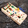 Lights Switch Board Toy Wooden Puzzle Early Education Fine Motor