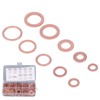 200Pcs Oil Drain Plug Gasket Red Copper Heating Processing 9