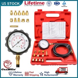 CarBole 0-500PSI Oil Pressure Test Kit Engine Gauge Diagnostic Tester Dectector Tool Set
