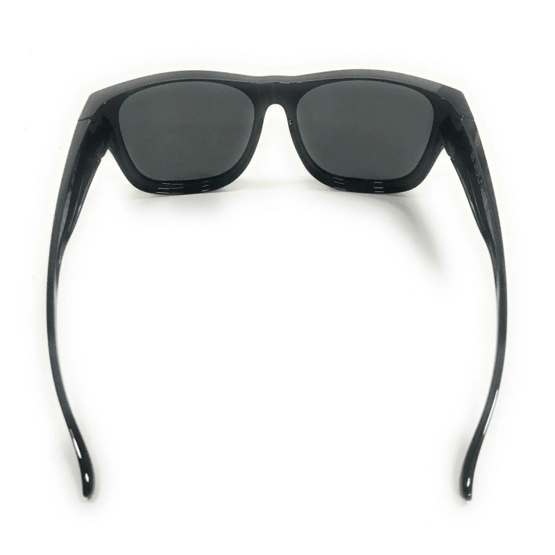 Solarite Polarized Unisex Fitover Sunglasses Black