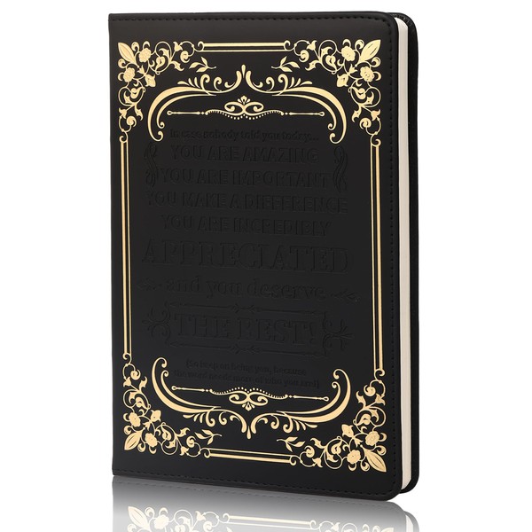 BOBO RABBIT Black Bible Leather Journal Notebook Inspirational Christian Hardcover