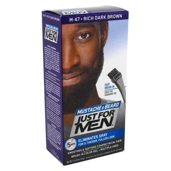 Just For Men Mustache & Beard #M-47 Rich Dark Brown (3 Pack)