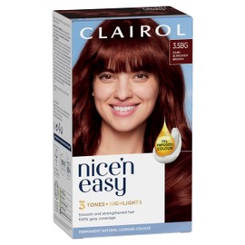 Nice'n Easy Permanent Hair Dye Natural Dark Burgundy Brown 3.5bg
