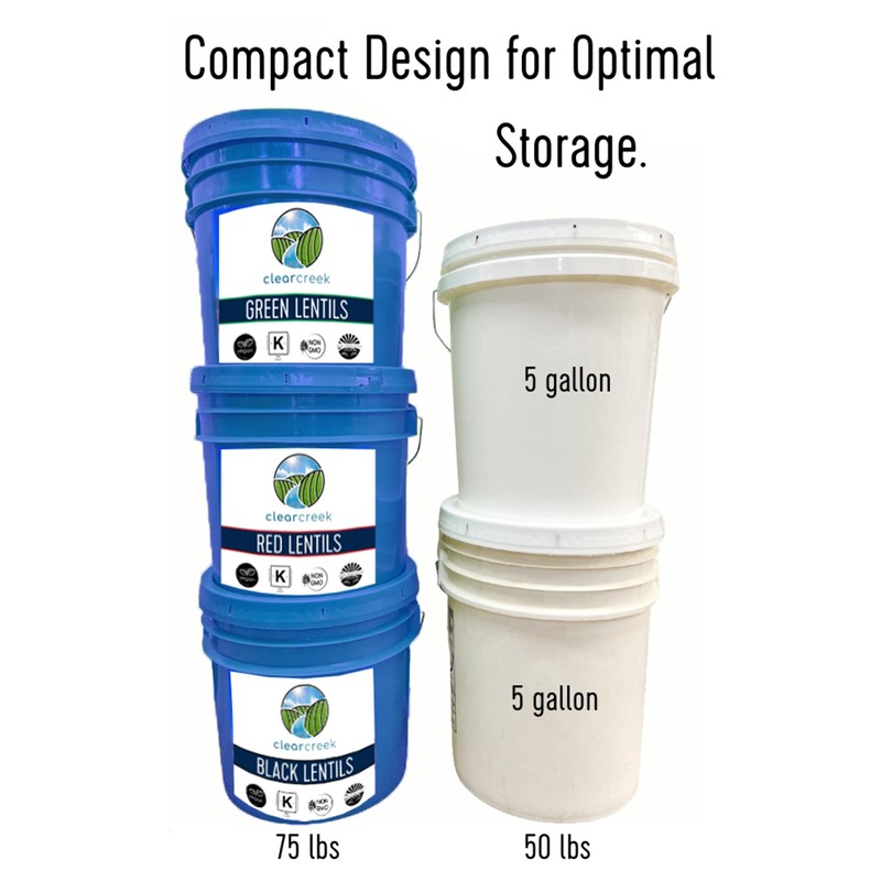 Black Lentils | 25 LBS | Emergency Food Storage Bucket