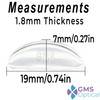 GMS Optical GMS Optical 1.8mm Reg-Thick/19mm Long - Anti-Slip Adhesive