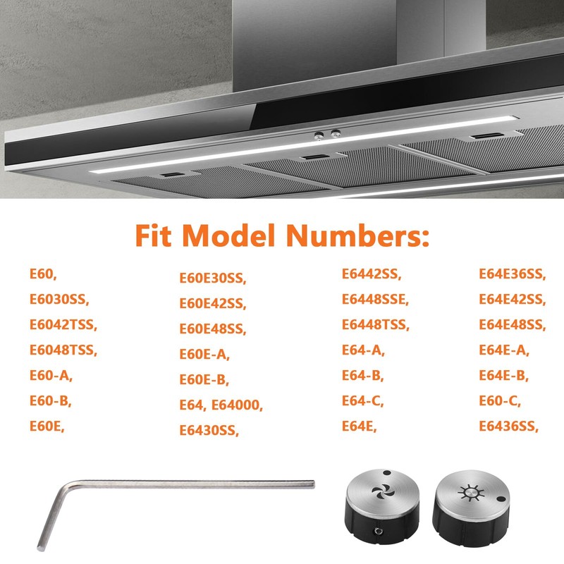 superbobi SV08355 Blower and Light Knobs Replacement for Broan Range