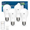 CordlessGlow 15W A19 Rechargeable Light Bulbs with Remote, 3 Color