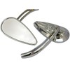 MotorToGo CNC Chrome 3D Skull Tear Drop Motorcycle Mirrors for