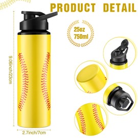 Mifoci 16 Pcs 25 Oz Softball Water Bottles Bulk Aluminum Softball Gifts Softball Cup Accessories with Snap Lid Leak Proof for Team Girls Boys Gifts Softball Party Favors