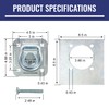 Lanbos Recessed D-Ring Tie Down Anchors, 6,000 lb Capacity Heavy