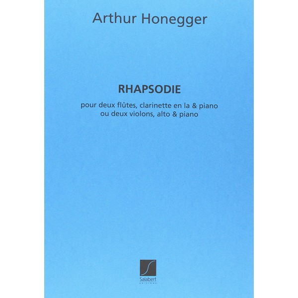 RAPSODIE - POUR 2 FLUTES CLARINETTE ET PIANO MUSIQUE D'ENSEMBLE