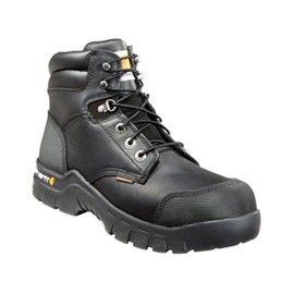 Carhartt mens Rugged Flex 6" Waterproof Comp Toe Cmf6371 Construction Boot, Black Oil Tanned, 11 US