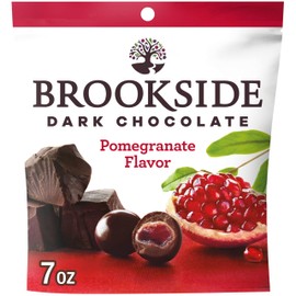 BROOKSIDE Dark Chocolate and Pomegranate Flavored Snacking Chocolate Bag, 7 oz