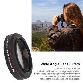 Annadue 62mm 0.45X Wide Angle Lens, Ultra Slim Wide Angle Lens with Large Aperture, Wide Angle Lens Filter 62mm 0.45X for DSLR Cameras, Camcorder Lenses with 62mm Diameter