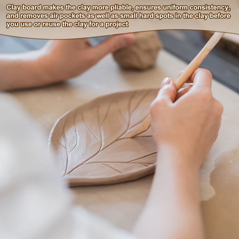 PATIKIL 12 x 16" Wedging Board for Pottery with Built-in
