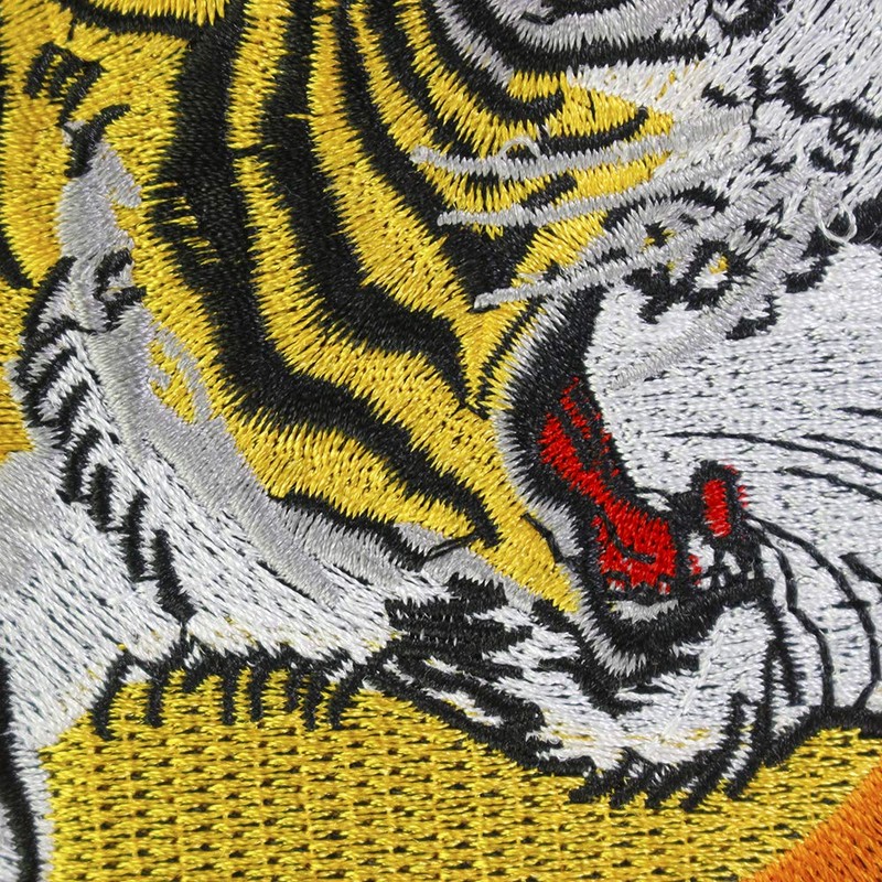 Large Tiger Roaring Iron On Patch Animal Patch for Jackets