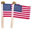 12 Pcs 8x12 Inch American Flags on Stick, Small USA