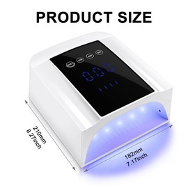 72W UV LED Nail lamp with Removable Bottom, 4 Timer Settings and Automatic Sensor Nail Dryer, Professional Nail Art Tool for Salon and Home
