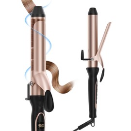 Curling Iron for Salon & Home, 1.25 Inch Instant Heat Curling Wand for Long Hair, Clipped Large Barrel(7.3 in), Professional 1 1/4 (32mm) in Hair Curlers up to 446°F, Dual Voltage Travel Waving Tool