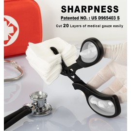 MEUUT 2 Pack Trauma Shears Bandage Scissors - Medical Supplies with 8 inch Heavy Duty Medical Scissors for EMT Workers Nurses