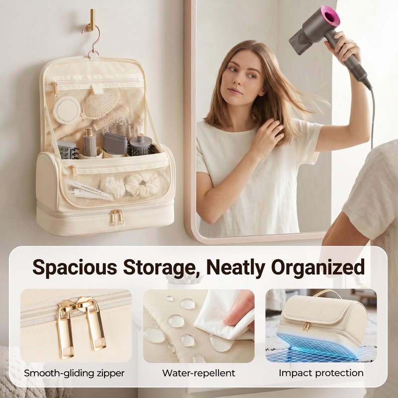 Elviros Travel Hair Tool Organizer for Dyson Airwrap and Shark,