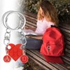 SGERUFZ Herz Schlüsselanhänger Partner Weihnachten Geschenk Jahrestag Paar Geschenke (Rot)
