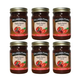 Dillman Farm All Natural Apple Butter - Gluten-Free, Non-GMO, Vegan, Kosher, Eco-Friendly, Preservative Free, Corn Syrup Free - Made in USA, 14oz (Pack of 6)