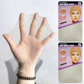 YELHADU 12 Pieces Invisible and Sheer Breathable Ultra-thin Stretchy Skinlike HD Wig Cap for Lace Front Wigs, Stocking Cap for Women