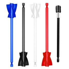 Paint Mixer for Drill, 5 Pcs Paint Mixer Drill Attachment, 4 Pcs Epoxy Resin Mixer Paddles with 1 Pcs Extension Rod, Suitable for Mixing Epoxy Resin, Paint, Pigments, Etc