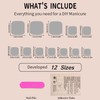 Short Press On Toenails Square Fake Toenails Full Cover False