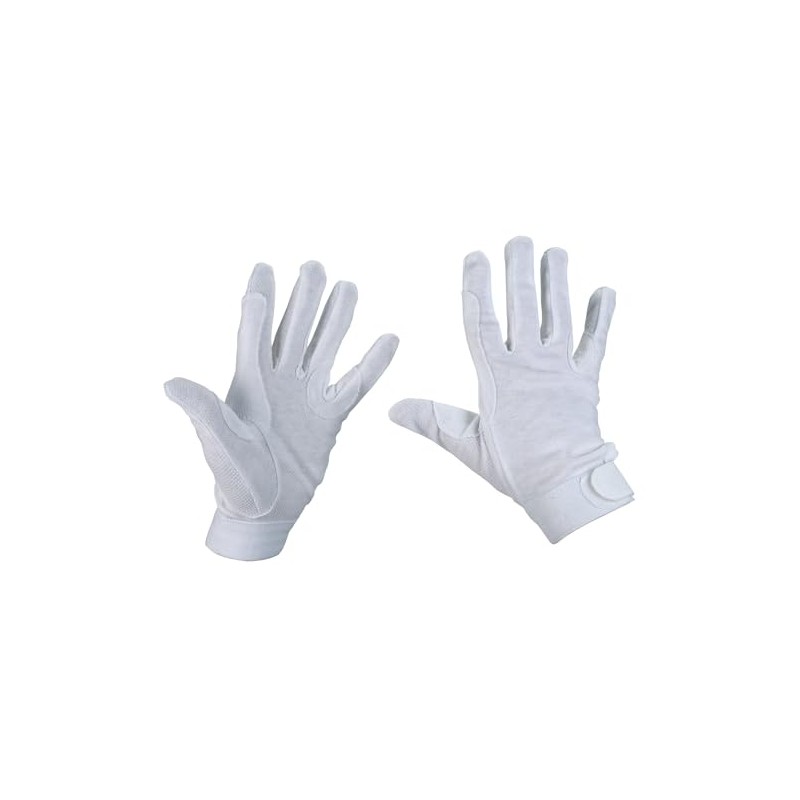 Riding Glove Cotton Jersey,white, L - KRB-32605