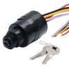 MaySpare Marine Ignition Switch, 6 Wire Keyed Marine Push Choke