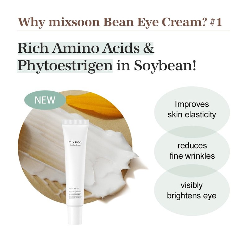 mixsoon Bean Eye cream Moisturizer With Mild Soothing Beans Korean
