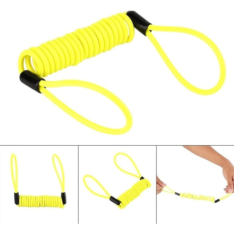 Motorcycle Reminder Spring Cable, 1.2m Motorcycle Disc Lock Cable Lock