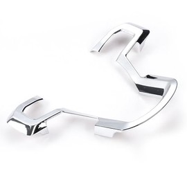 Voodonala Cubierta decorativa compatible with volante de coche cromada compatible with Ford F150 F250 F350 Super Duty 2015 2016 2017