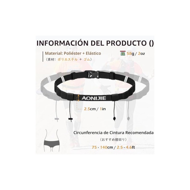 TRIWONDER Race Cinturón para Número Porta Dorsal para Running Triatlon