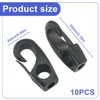 NOPKESV Pack of 10 nylon flagpole clips, carabiner hooks, flag