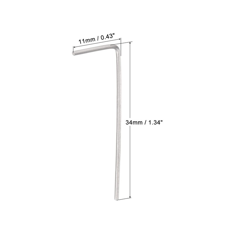 sourcing map 0.9mm Hex Key Wrench, L Shaped CR-V Repairing