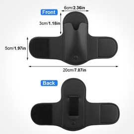 Loyanger Stethoscope Holder Clip, PU Leather Stethoscope Holster Clips Holder Portable Stethoscop-e Hip Pocket for Physicians Nurses(Color:Black)