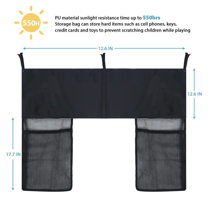 HBTower Trampoline Ladder, 2 Steps with Wide Steps, Trampoline Storage