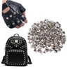 COHEALI 200pcs 10mm Square Metal Studs Spikes for DIY Punk