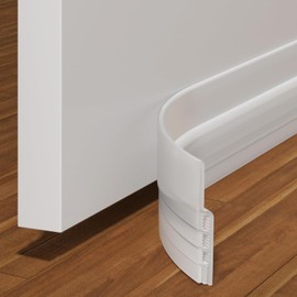 Holikme Door Draft Stopper Under Door Draft Blocker Insulator Door Sweep Weather Stripping Noise Stopper Strong Adhesive, Transparent