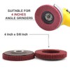 NuoDunco 6Pcs 4" x 5/8" Nylon Fibre Flap Disc Polishing