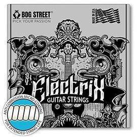 Bog Street ELECTRIX Nickel Hex-Wound Coated (09-42) Electric Guitar Strings, 6 String Set