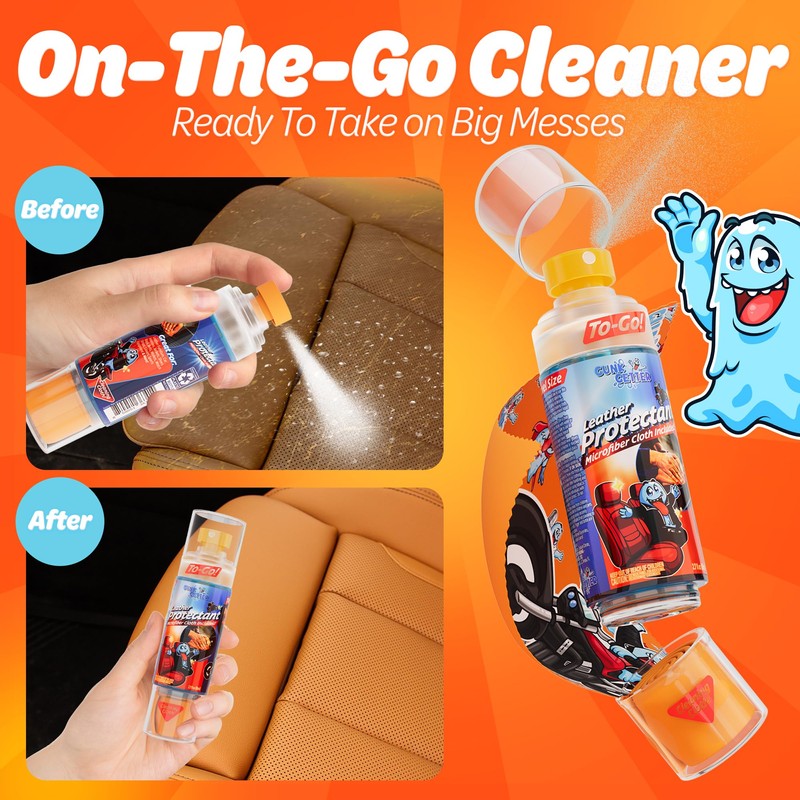 PeerBasics Gunk Getter - Travel Spray Bottle With Microfiber Cap