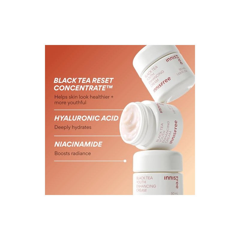 Innisfree Crema Jóvenes Hidratante Facial Ácido Hialurónico Negro