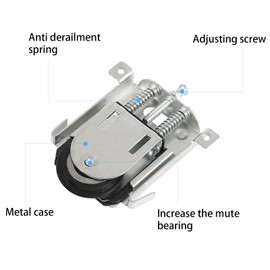 Set of 2 Furniture Castors, Sliding Door Rollers, Sliding Door Accessories, Sliding Door Fitting, Wardrobe Sliding Door Roller, for Wardrobe, Cupboard, Window, Sliding Doors