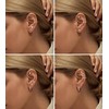 CharmeFleur Hypoallergenic Flat Back Earrings for Women - Surgical Steel